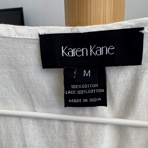 Karen Kane white Lace V-Neck Blouse - Picture 7 of 7